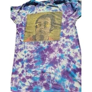 Elton John Hand Dye Upcycled T-shirt, Size Small, OOAK